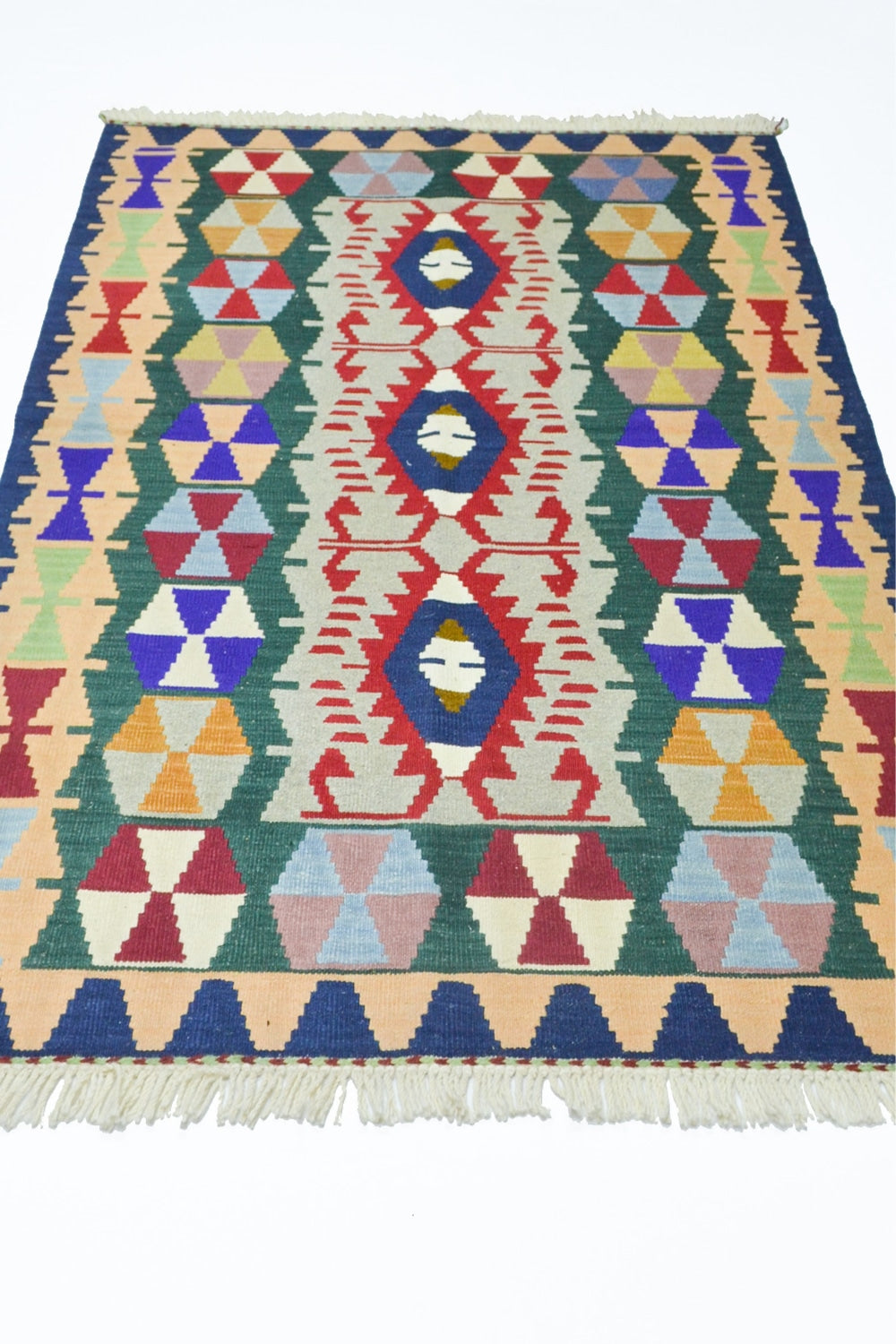 Yünden El Dokuma Uşak Kök İnce Kilim 120x180 Cm (2.16 M²) - 1