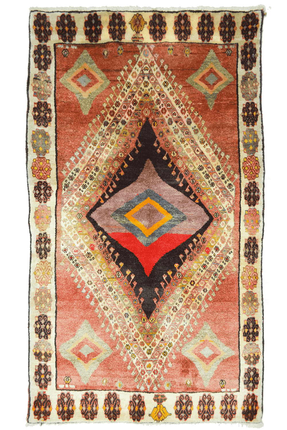 Yünden El Dokuma Vintage İran Köy Halısı 120x200 Cm (2.4 M²) - 0