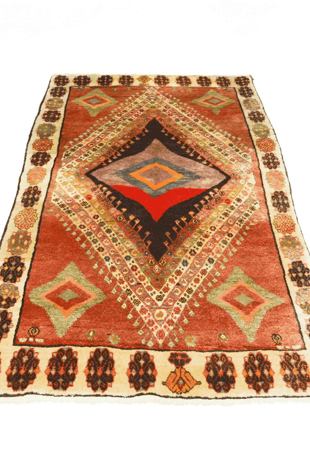 Yünden El Dokuma Vintage İran Köy Halısı 120x200 Cm (2.4 M²) - 1