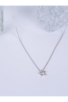 Kimolos-925 Ayar Gümüş Tek Taşlı Yıldız Kolye-Kolye-2-Milagron.com