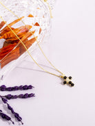 Kimolos-Back Cross 925 Ayar Gümüş Zirkon Taşlı Haç Kolye-Kolye-3-Milagron.com