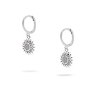 Kimolos-Before Sunset 925 Ayar Gümüş Zirkon Taşlı Sallantılı Güneş Küpe-Küpe-2-Milagron.com