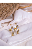 Kimolos-Big Dream 925 Ayar Gümüş Tek Taşlı Tasarım Küpe-Küpe-1-Milagron.com