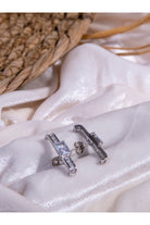 Kimolos-Big Dream 925 Ayar Gümüş Tek Taşlı Tasarım Küpe-Küpe-5-Milagron.com