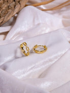 Kimolos-Chain Mini 925 Ayar Gümüş Zirkon Taşlı Halka Küpe-Küpe-2-Milagron.com