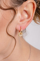 Kimolos-Circle 925 Ayar Gümüş Zirkon Taşlı Yuvarlak Halka Küpe-Küpe-1-Milagron.com