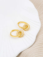 Kimolos-Circle 925 Ayar Gümüş Zirkon Taşlı Yuvarlak Halka Küpe-Küpe-2-Milagron.com