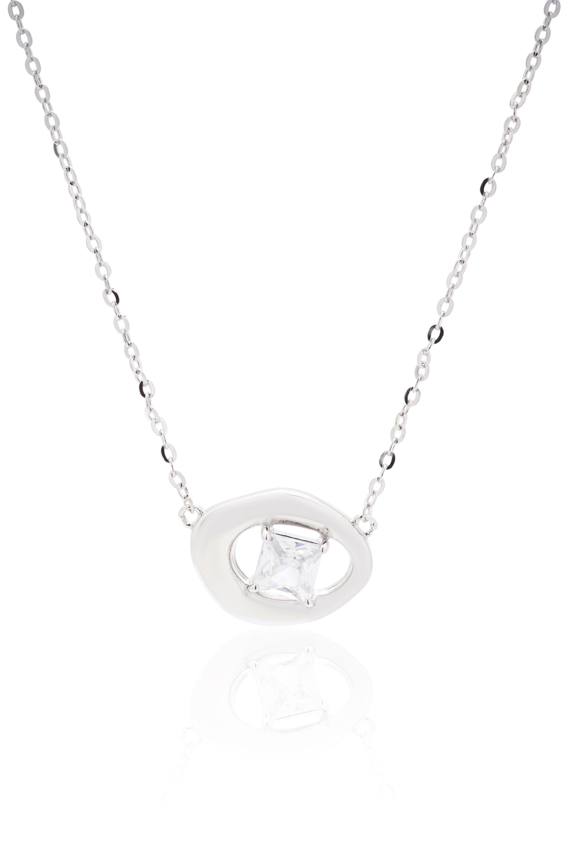 Kimolos-Come To Me 925 Ayar Gümüş Tek Taşlı Kolye-Kolye-3-Milagron.com