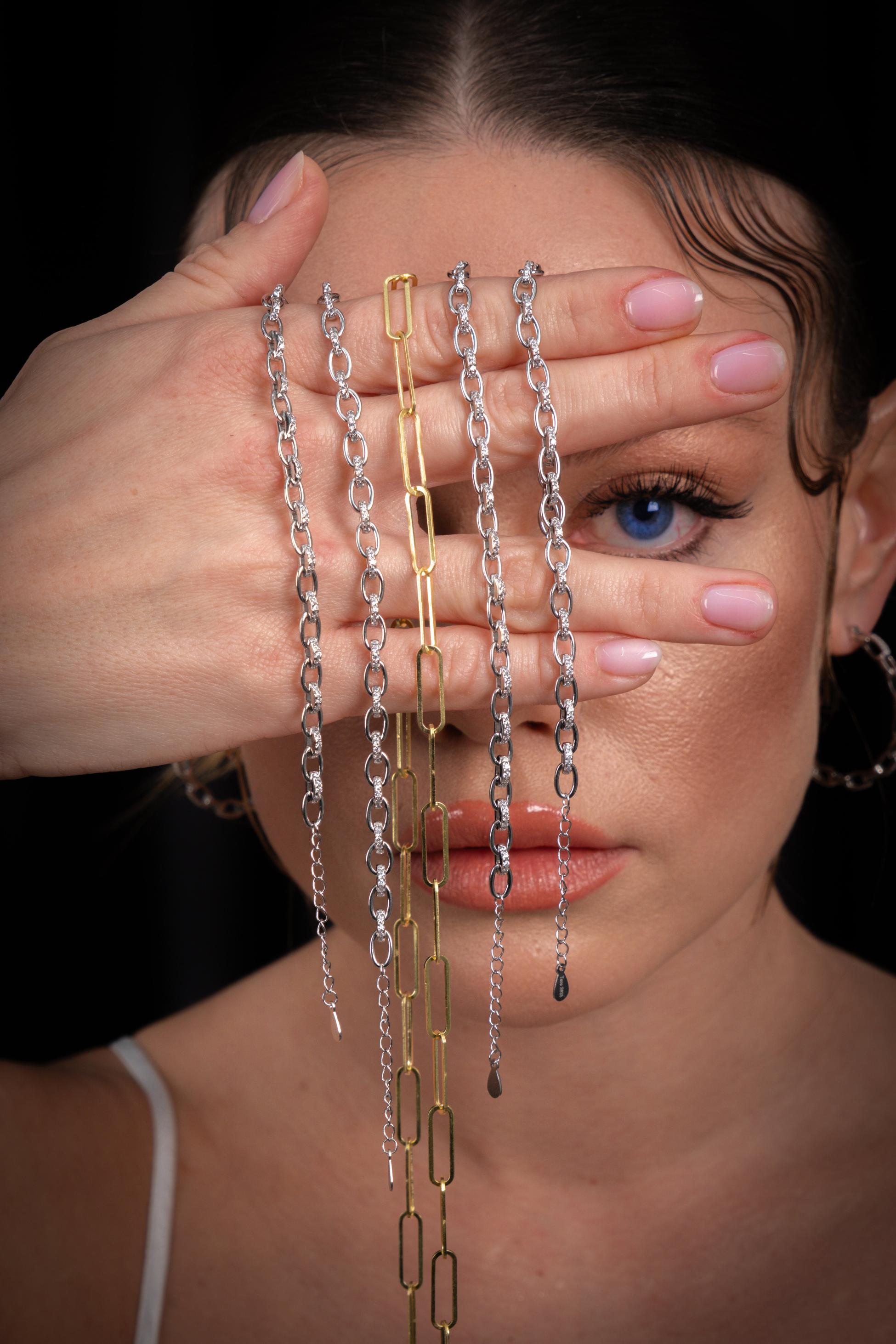 Kimolos-Crush 925 Ayar Gümüş Zirkon Taşlı Bileklik-Bileklik-3-Milagron.com