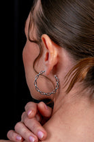 Kimolos-Date Night 925 Ayar Gümüş Zirkon Taşlı Tasarım Halka Küpe-Küpe-3-Milagron.com