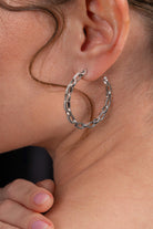 Kimolos-Date Night 925 Ayar Gümüş Zirkon Taşlı Tasarım Halka Küpe-Küpe-4-Milagron.com