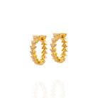 Kimolos-Dazzle 925 Ayar Gümüş Zirkon Taşlı Halka Üçgen Küpe-Küpe-1-Milagron.com