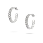 Kimolos-Diamond Babe 925 Ayar Gümüş Zirkon Taşlı Zincir Model Halka Küpe-Küpe-3-Milagron.com