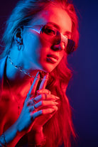 Kimolos-Diamond Babe 925 Ayar Gümüş Zirkon Taşlı Zincir Model Halka Küpe-Küpe-4-Milagron.com