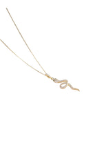 Kimolos-Glitter 925 Ayar Gümüş Zirkon Taşlı Yılan Model Kolye-Kolye-1-Milagron.com