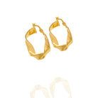 Kimolos-Grace 925 Ayar Gümüş Tasarım Halka Küpe-Küpe-3-Milagron.com