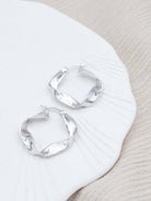 Kimolos-Grace 925 Ayar Gümüş Tasarım Halka Küpe-Küpe-6-Milagron.com