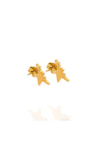 Kimolos-Half Star 925 Ayar Gümüş Mini Taşlı Yarım Yıldız Küpe-Küpe-4-Milagron.com