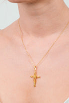 Kimolos-Judge 925 Ayar Gümüş Tasarım Haç Kolye-Kolye-1-Milagron.com