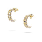 Kimolos-Like U 925 Ayar Gümüş Zirkon Taşlı Zincir Halka Küpe-Küpe-1-Milagron.com