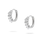 Kimolos-No Way 925 Ayar Gümüş Baget Taşlı Mini Halka Küpe-Küpe-2-Milagron.com