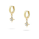 Kimolos-North 925 Ayar Gümüş Tek Taşlı Yıldız Küpe-Küpe-1-Milagron.com