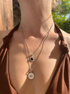 Kimolos-Onyx 925 Ayar Gümüş Siyah Taşlı Güneş Kolye-Kolye-2-Milagron.com