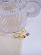 Kimolos-Rainbow Star 925 Ayar Gümüş Renkli Taşlı Yıldız Küpe-Küpe-2-Milagron.com