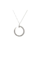 Kimolos-Rome 925 Ayar Gümüş Baget Taşlı Kolye-Kolye-2-Milagron.com