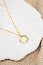 Kimolos-Rome 925 Ayar Gümüş Baget Taşlı Kolye-Kolye-5-Milagron.com