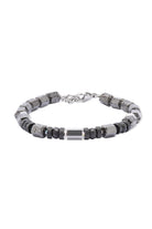 Kimolos-SORUNLU - Black Stone 316 Ayar çelik Ve Doğal Taşlı Erkek Bileklik-Bileklik-1-Milagron.com