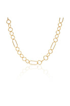 Kimolos-Shapes 925 Ayar Gümüş Gold Renk Choker Kolye-Kolye-1-Milagron.com