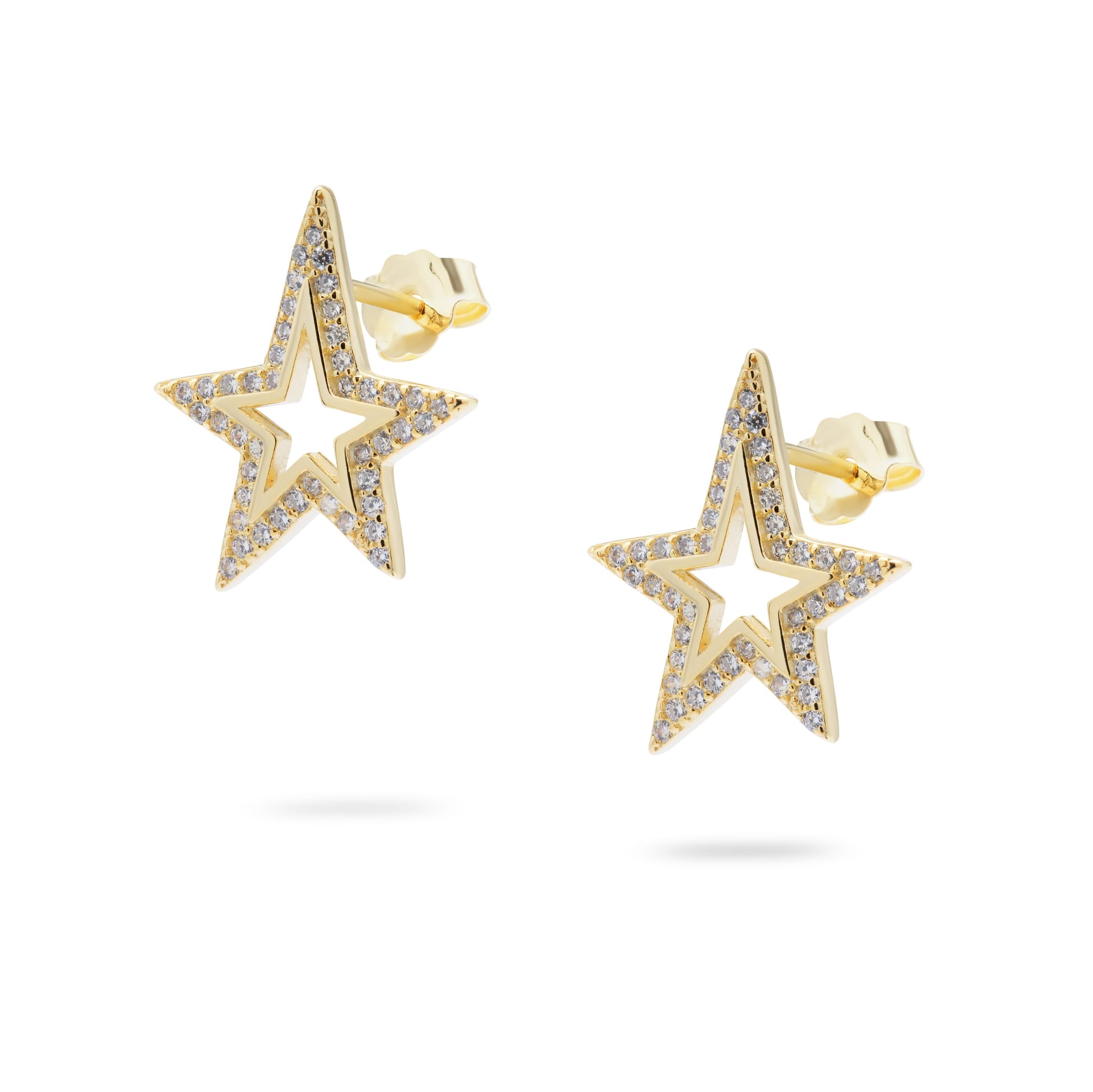Kimolos-Shime Like A Star 925 Ayar Gümüş Zirkon Taşlı Yıldız Küpe-1-Milagron.com