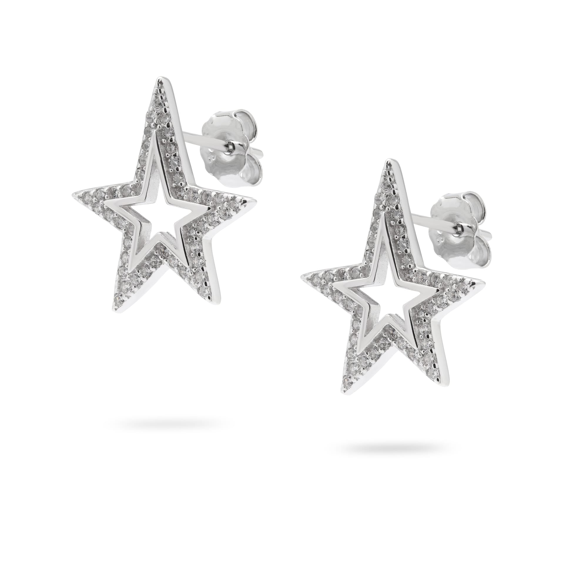Kimolos-Shime Like A Star 925 Ayar Gümüş Zirkon Taşlı Yıldız Küpe-2-Milagron.com