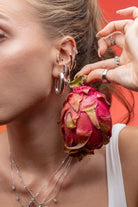 Kimolos-Single 925 Ayar Gümüş Küpe-Küpe-2-Milagron.com