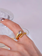 Kimolos-Snape 925 Ayar Gümüş Zirkon Taşlı Tasarım Yılan Yüzük-Yüzük-2-Milagron.com