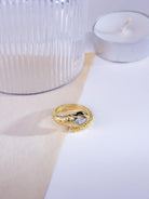 Kimolos-Snape 925 Ayar Gümüş Zirkon Taşlı Tasarım Yılan Yüzük-Yüzük-3-Milagron.com