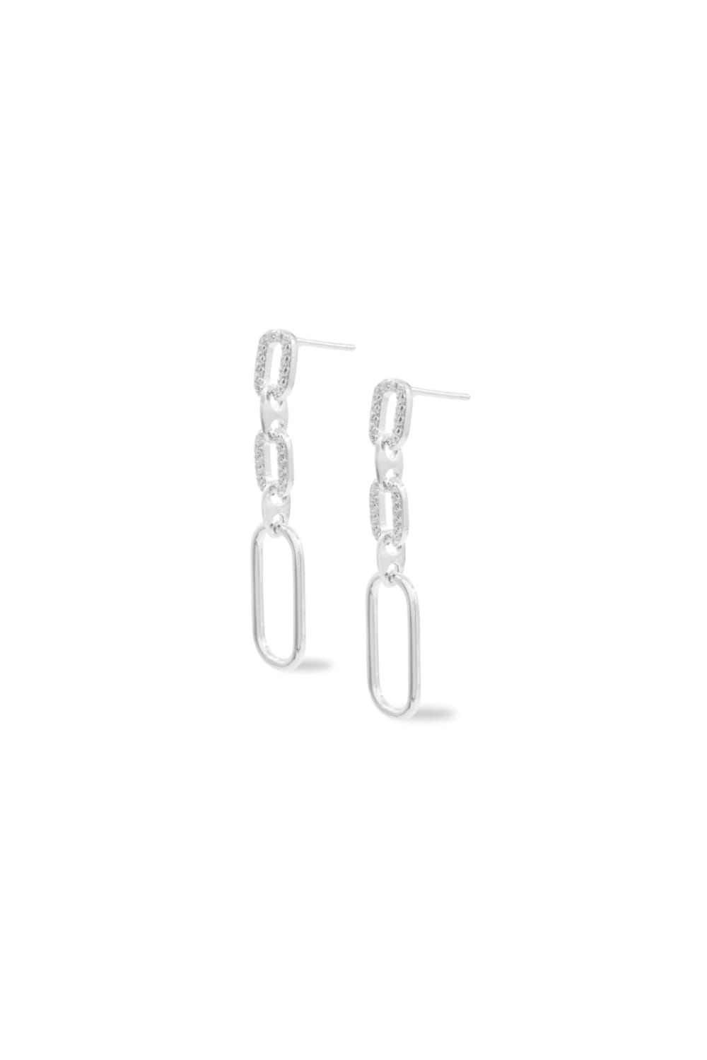 Kimolos-Spark Of Joy 925 Ayar Gümüş Zirkon Taşlı Sallantılı Küpe-Küpe-2-Milagron.com