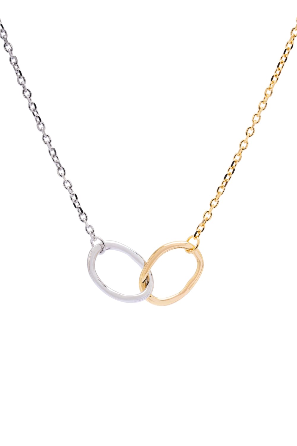 Kimolos-Timeless 925 Ayar Gümüş çift Renk İç İçe Halka Kolye-Kolye-1-Milagron.com