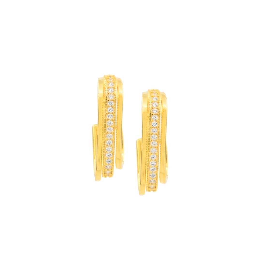 Kimolos-Twinkle 925 Ayar Gümüş Zirkon Taşlı Küpe-1-Milagron.com