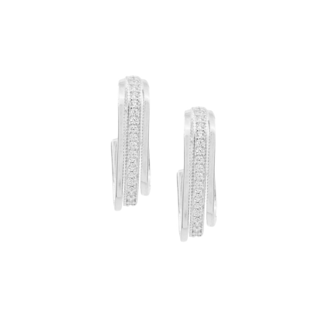 Kimolos-Twinkle 925 Ayar Gümüş Zirkon Taşlı Küpe-4-Milagron.com