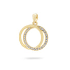 Kimolos-Two Pieces 925 Ayar Gümüş Zirkon Taşlı Halka Kolye Ucu-1-Milagron.com