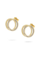 Kimolos-Two Pieces 925 Ayar Gümüş Zirkon Taşlı Halka Kolye Ucu-Küpe-1-Milagron.com