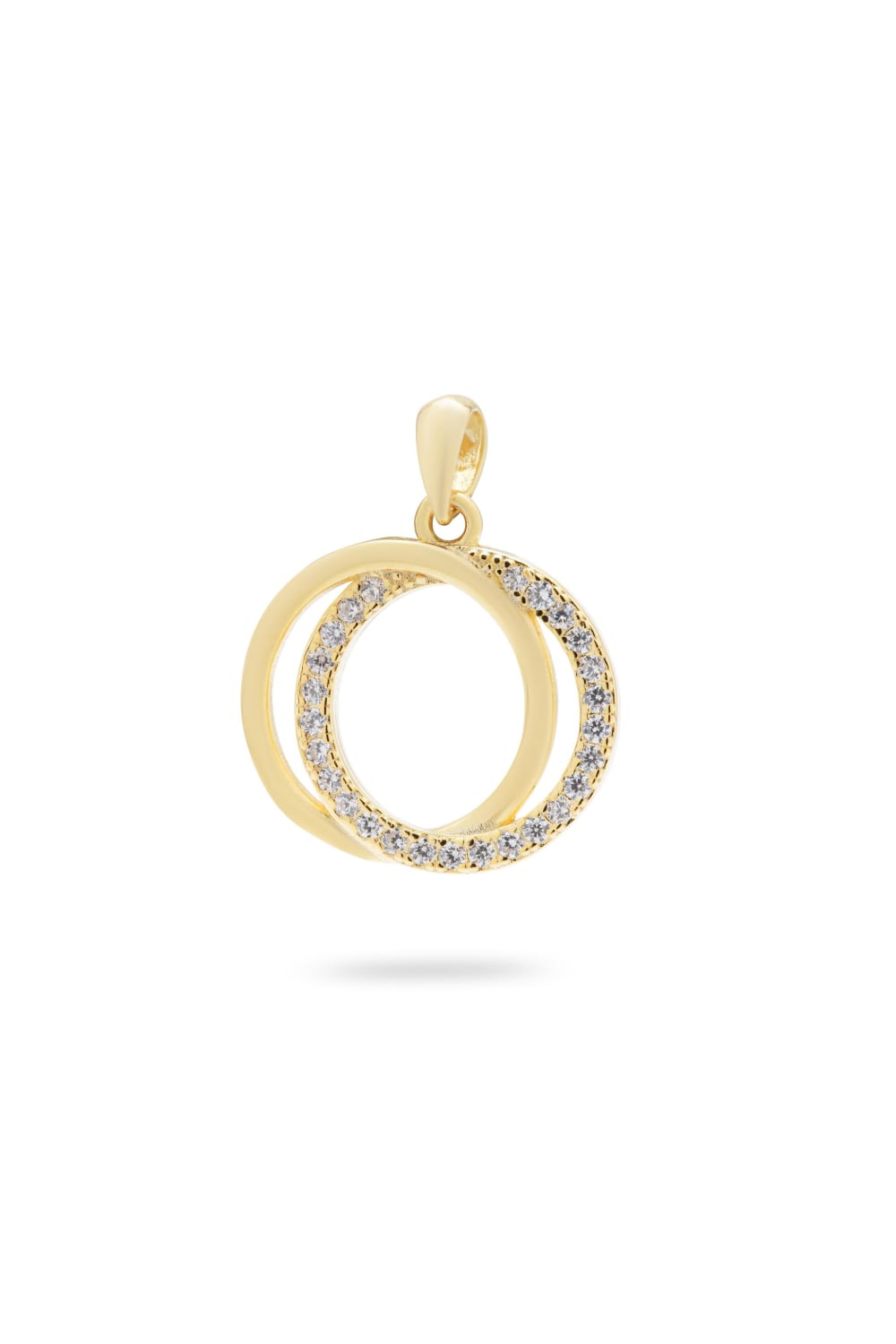 Kimolos-Two Pieces 925 Ayar Gümüş Zirkon Taşlı Halka Kolye Ucu-Küpe-3-Milagron.com