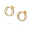 Kimolos-Two Pieces 925 Ayar Gümüş Zirkon Taşlı Halka Küpe-1-Milagron.com