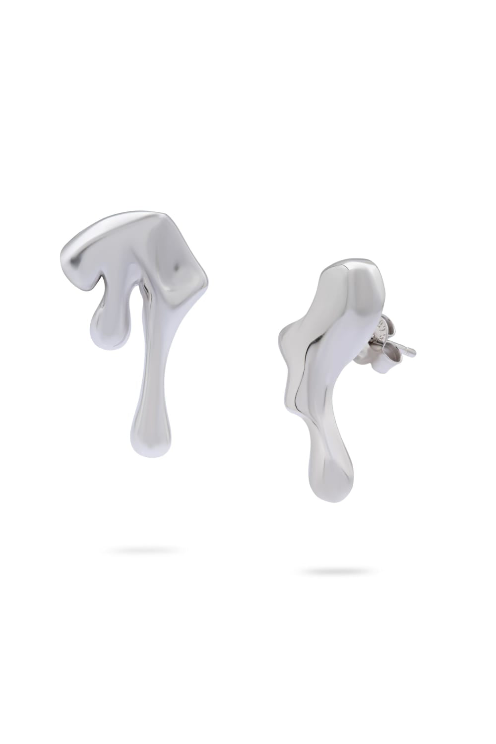 Kimolos-Wanted 925 Ayar Gümüş Asimetrik Su Damlası Küpe-Küpe-2-Milagron.com