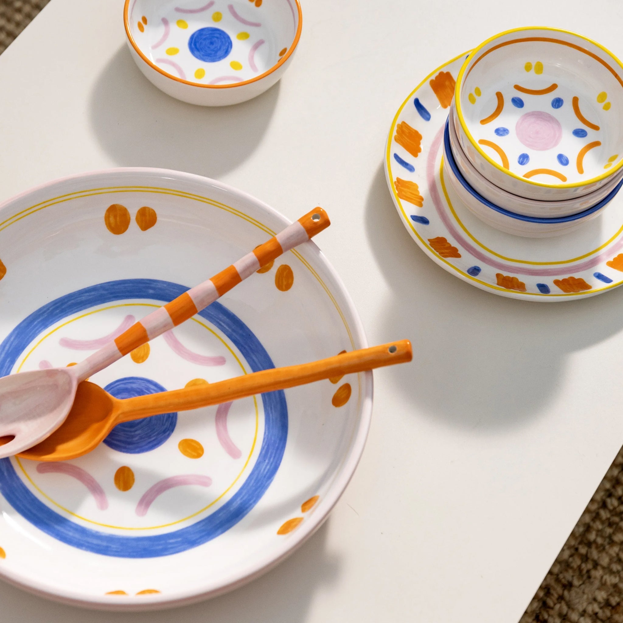 &Klevering-Boavista Desenli 4'lü Kase Seti (Ø 12.5cm)-Tabak & Kase-4-Milagron.com