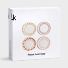 &Klevering-Boavista Desenli 4'lü Tabak Seti (Ø 21.5cm)-Tabak & Kase-4-Milagron.com