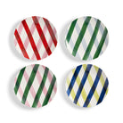 &Klevering-Çizgi Desenli 4'lü Tabak Seti (Ø 20.5cm)-Tabak & Kase-1-Milagron.com