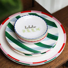 &Klevering-Çizgi Desenli 4'lü Tabak Seti (Ø 20.5cm)-Tabak & Kase-2-Milagron.com